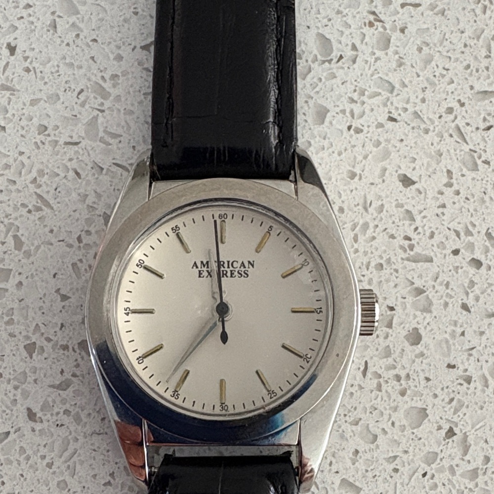 Silver and Black Men's Watch